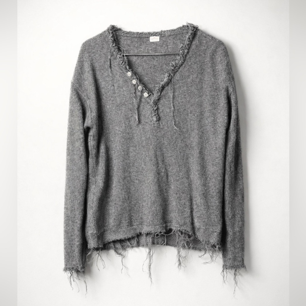 Ajjaya brand - Matix Charcoal V-Neck Men's Top - Unisex